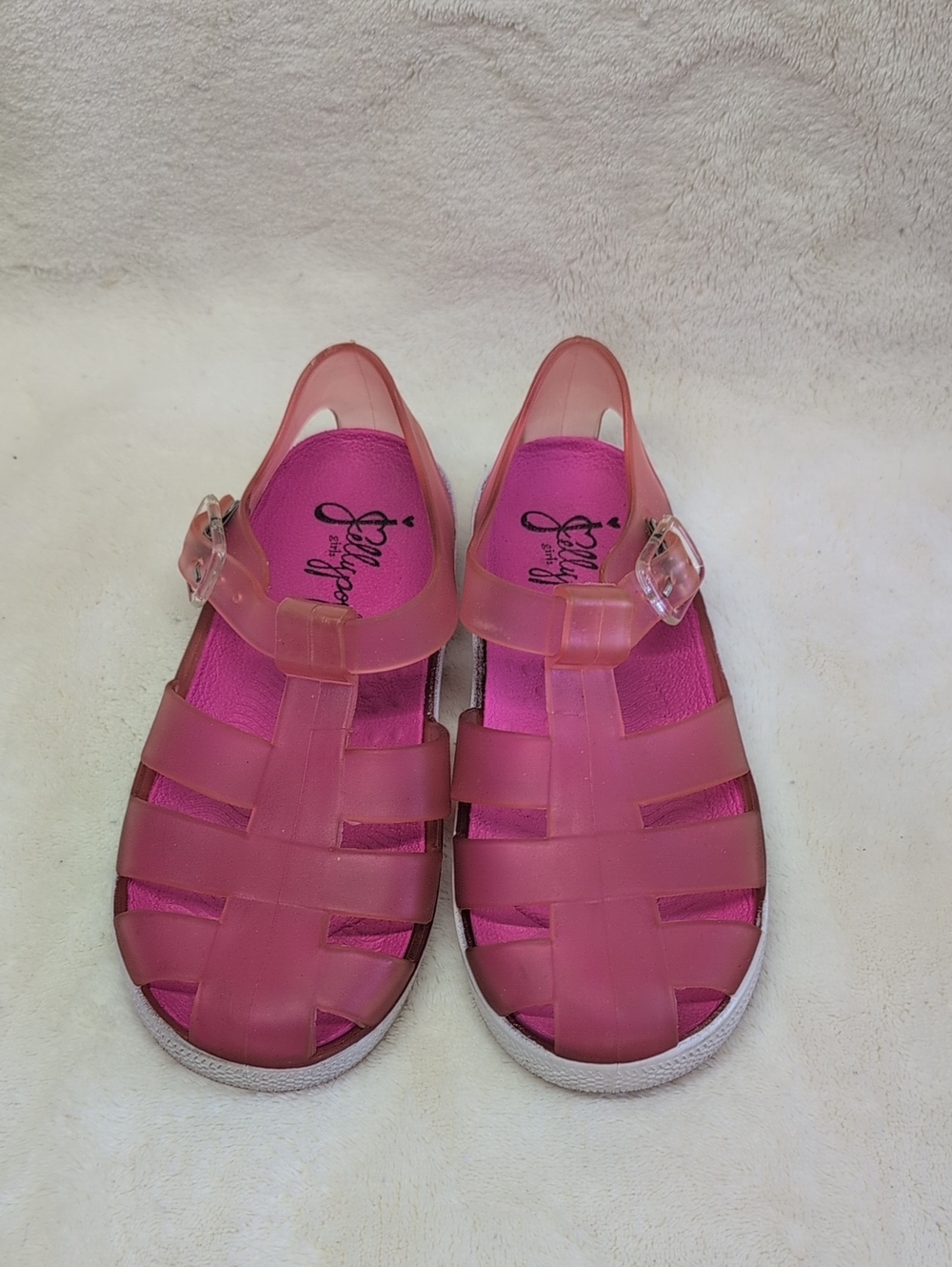 Jellypop Girls' Pink Jelly Strap Sandals